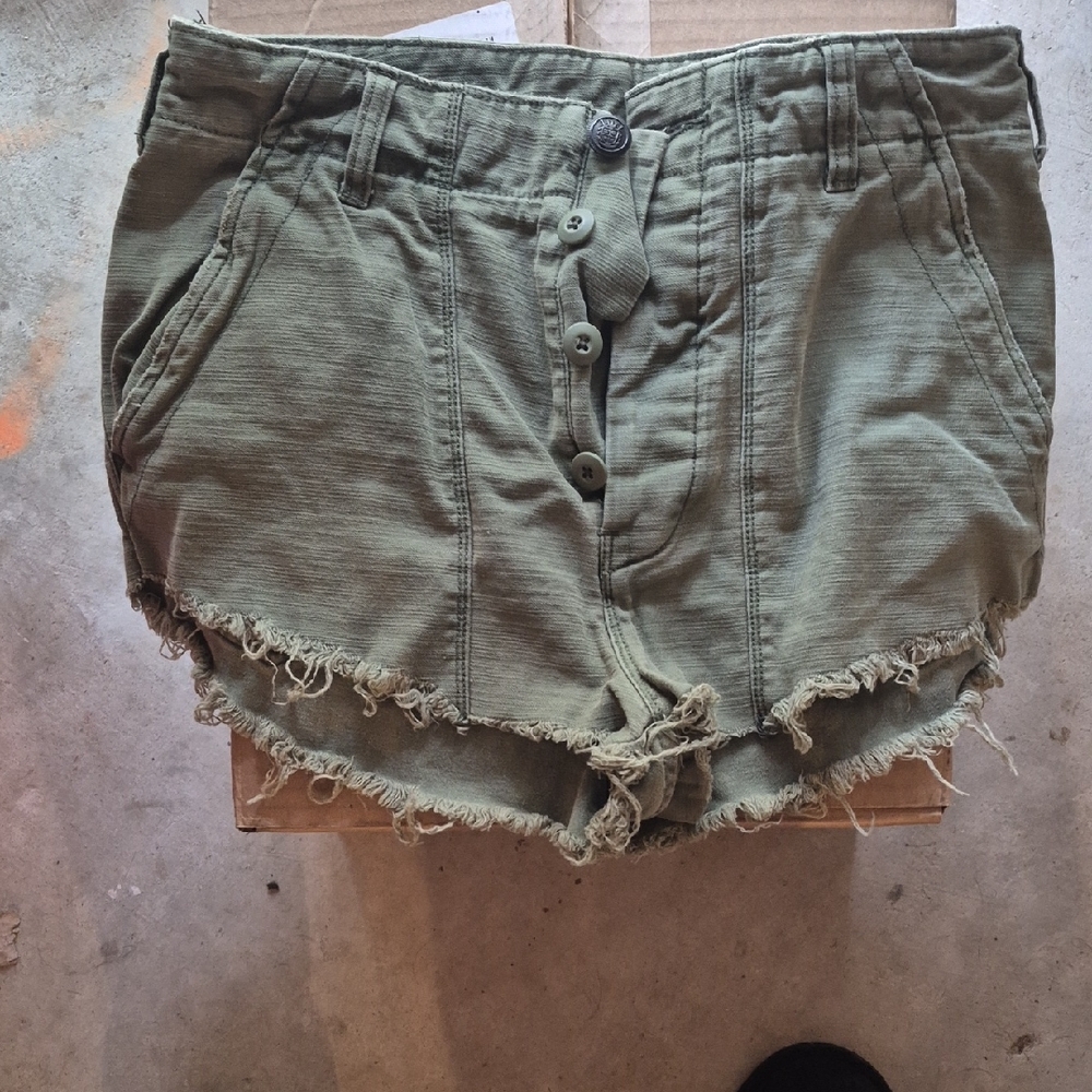 Free People High Waist Olive Shorts